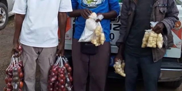 The three men were arrested Monday in Nairobi after using plastic bags.