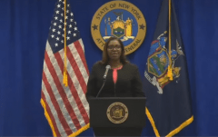 New York Attorney General Letitia James announces her lawsuit intended to shut down the NRA. (Photo: Screen capture)