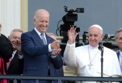 Vice President Joe Biden and Pope Francis at the U.S. Capitol, Sept. 24, 2016. (Photo by Fred Watkins/Walt Disney Television via Getty Images)