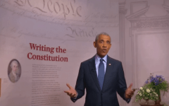 Former President Barack Obama addresses the Democrats from Philadelphia, "where our Constitution was drafted and signed. " (Photo: Screen capture)