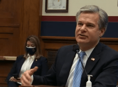 FBI Director Chris Wray testified before the House Homeland Security Committee on Sept. 17, 2020. (Photo: Screen capture)