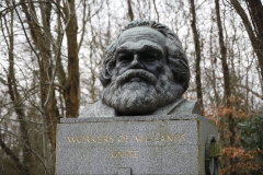 Featured is a bust of Karl Marx. (Photo credit: TOLGA AKMEN/AFP via Getty Images)