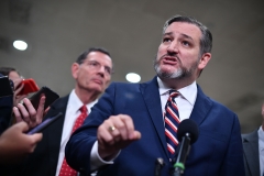 Texas Sen. Ted Cruz speaks to the media during a recess in the impeachment trial of US President Donald Trump at the US Capitol in Washington, D.C. on Jan. 27, 2020. (Photo credit: MANDEL NGAN/AFP via Getty Images)