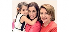 Christine Pelosi, center, and her mother Nancy Pelosi (D-Calif.)