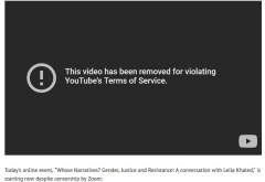 YouTube shut down the livestream event. (Screen grab)