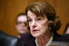 U.S. Senator Dianne Feinstein speaks as U.S. Attorney General William Barr prepares to testify before the Senate Judiciary Committee on "The Justice Department's Investigation of Russian Interference with the 2016 Presidential Election." (Photo credit: MANDEL NGAN/AFP via Getty Images)