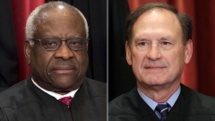 Supreme Court Justices Clarence Thomas, left, and Samuel Alito. (Getty Images)