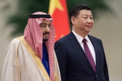 Chinese President Xi Jinping and Saudi King Salman in Beijing. (Photo by Nicolas Asfouri/AFP via Getty Images)