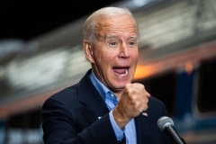 Former Vice President Joe Biden gives a speech. (Photo credit: ROBERTO SCHMIDT/AFP via Getty Images)