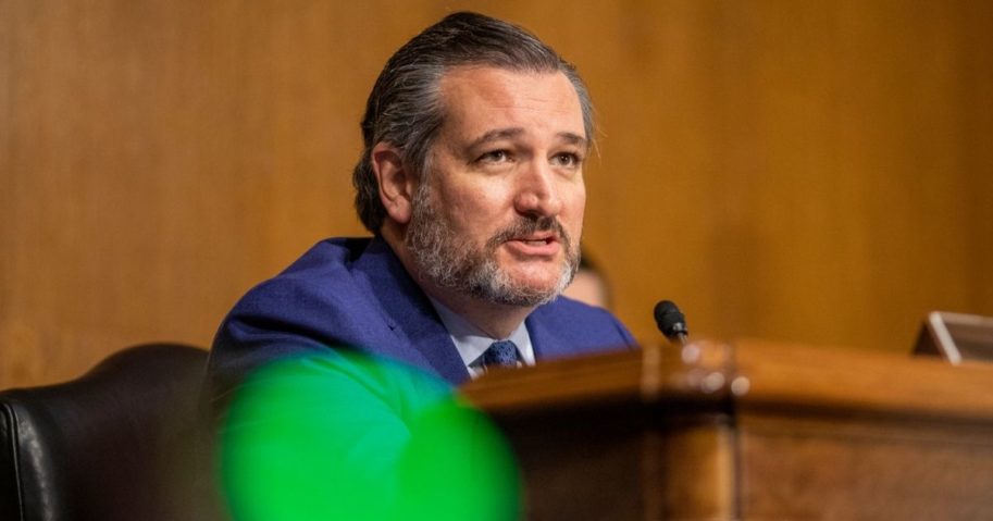 Texas Republican Sen. Ted Cruz speaks during a Senate Judiciary Committee hearing about the Crossfire Hurricane investigation on Capitol Hill on Tuesday in Washington, D.C.